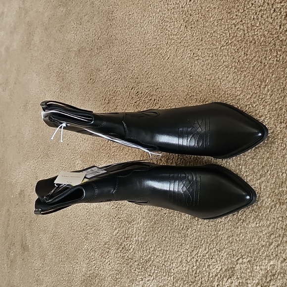 Women's Jenson Black Western Cowboy Boots- Memory Foam Insole - Size 7 - Picture 3 of 6